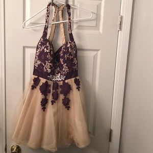 Lace purple dress
